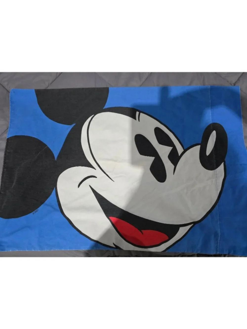 Vintage 90s Disney Mickey Mouse Twin Sheet Set Flat Fitted w/2 Pillowcases